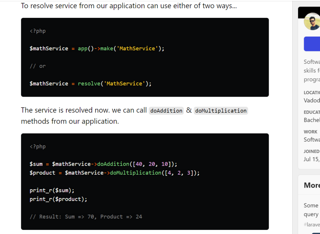 How to use service container in laravel 2