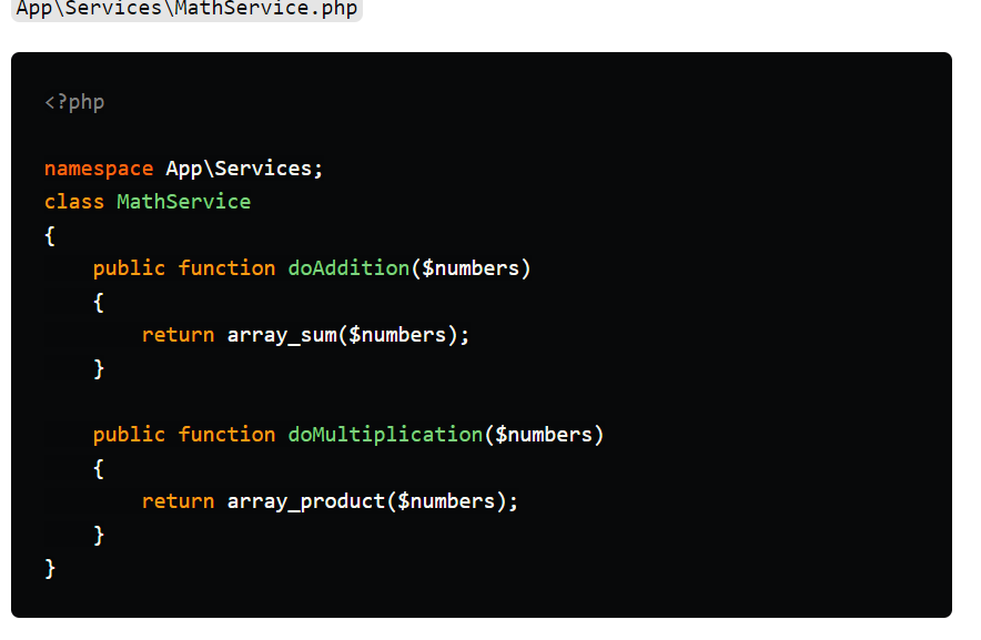 How to use service container in laravel