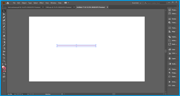 Illustrator draw a straight line