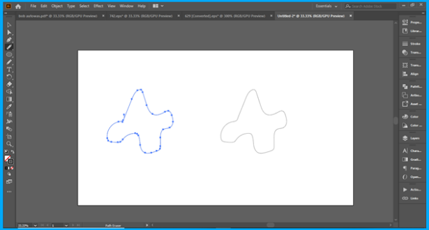 Illustrator erasing a path