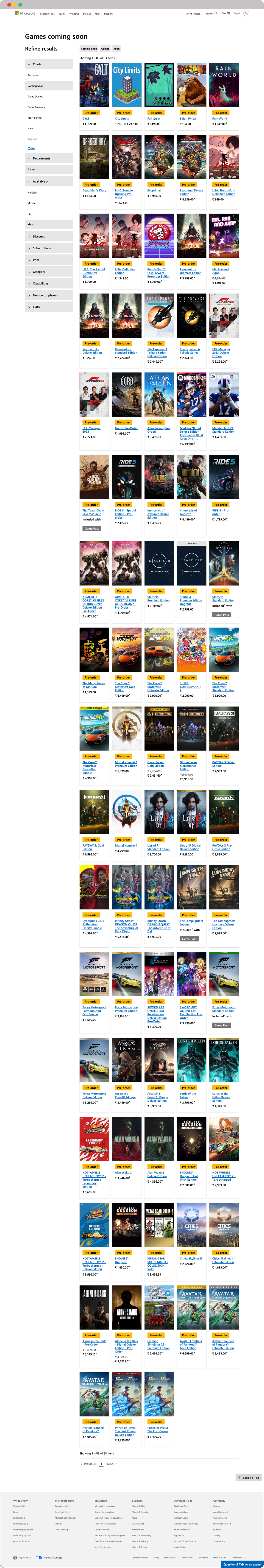 Microsoft comingsoon page