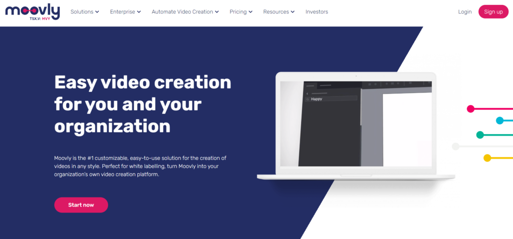 7 Kinetic Typography Software you need to know about 3 Moovly kinetic typography software 1024x478 1