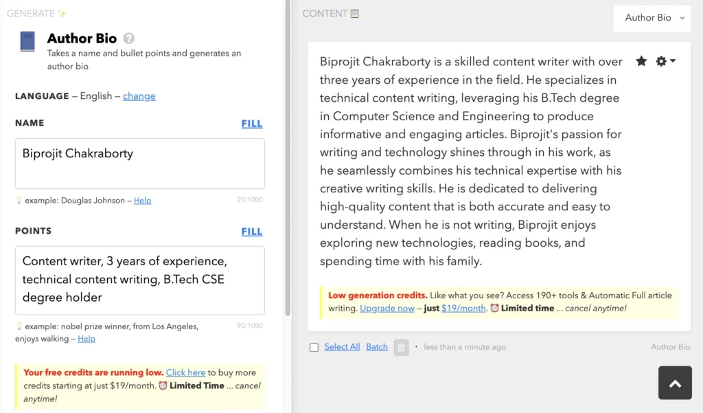 Nichesss generating responses