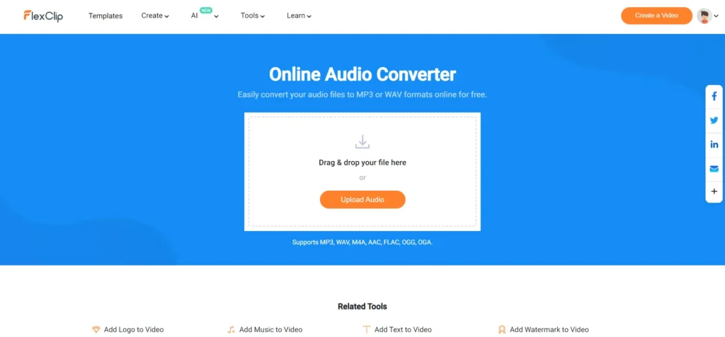 Honest FlexClip Review: In-depth Guide for your Decision-Making 45 Online Audio Converter