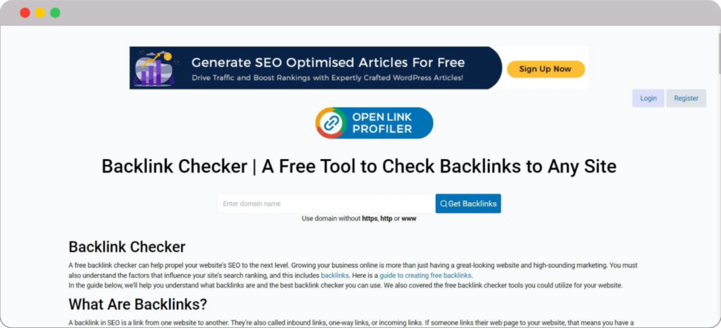Dominate Search Engine with Backlink Checker: Our 20 Free & Paid Picks 10 Openlink Profiler Backlink Checker 1536x699 1