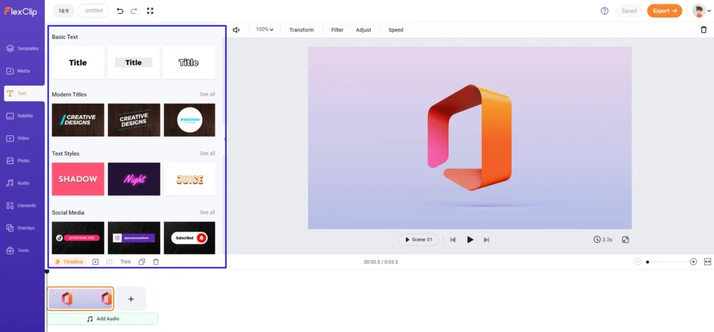 Honest FlexClip Review: In-depth Guide for your Decision-Making 62 Options to add text to video