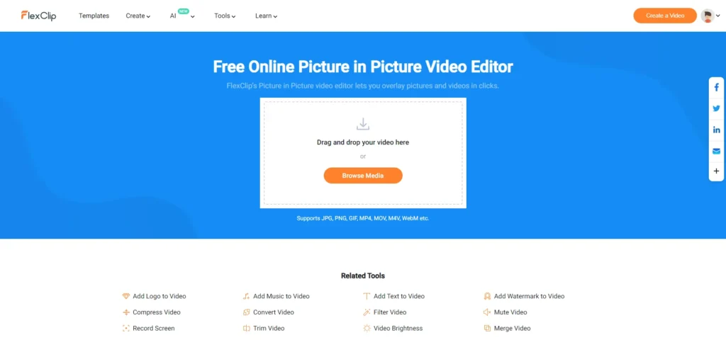 Honest FlexClip Review: In-depth Guide for your Decision-Making 66 Picture in Picture tool