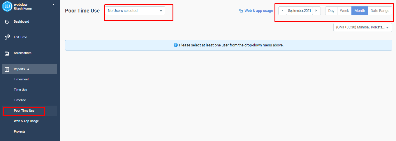 What is Reports Functionality in Time Doctor and how to use it? 1 Poor time use report