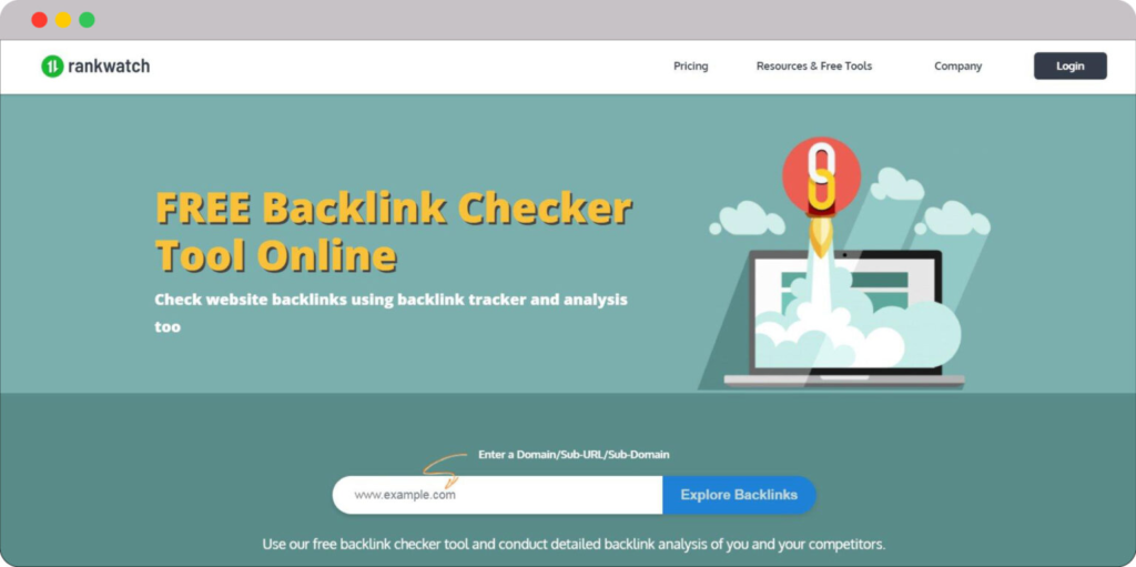 Dominate Search Engine with Backlink Checker: Our 20 Free & Paid Picks 26 Rank Watch Backlink Checker 1536x767 1