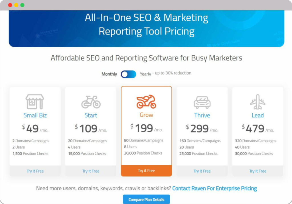 Dominate Search Engine with Backlink Checker: Our 20 Free & Paid Picks 54 RavenTools Pricing Plans 1536x1073 1