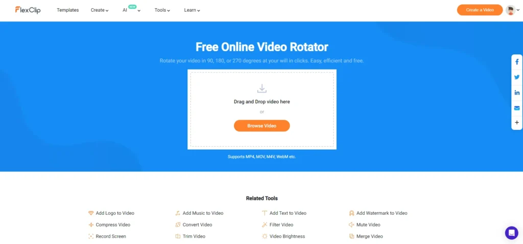 Honest FlexClip Review: In-depth Guide for your Decision-Making 57 Rotate video tool