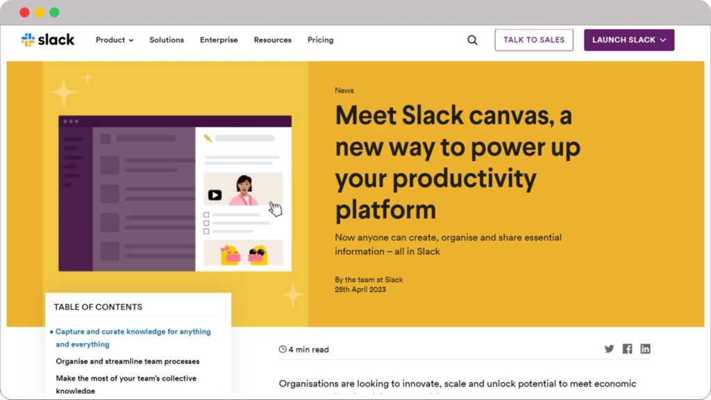 Maximizing reach: Top 11 SaaS Marketing Channels to amplify your brand 1 Slack Content Marketing Channel 1024x576 1