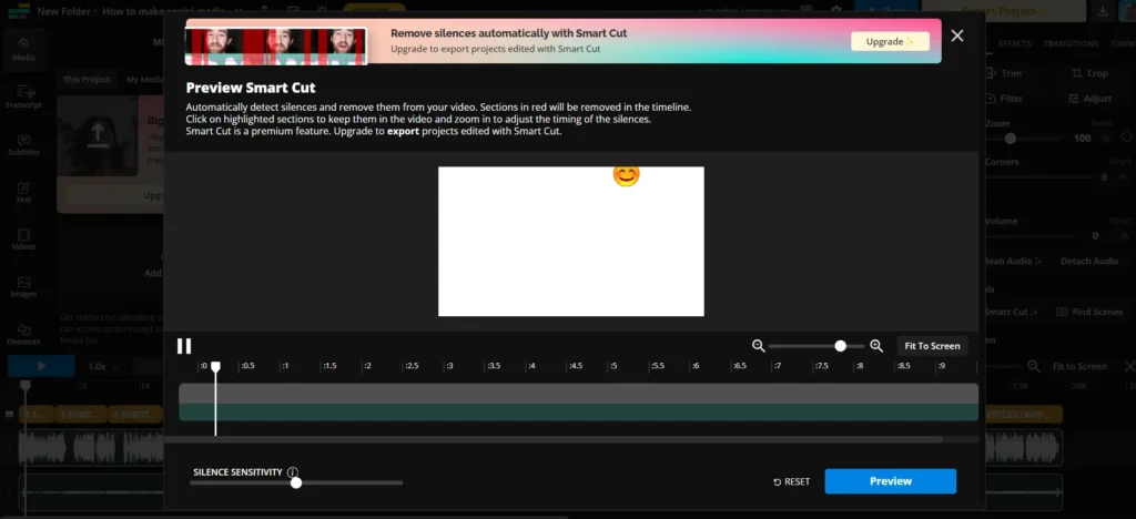 Master Video Editing in Minutes: Showcase of 19 AI Video Editing Tools 35 Smart cut AI feature in Kawping