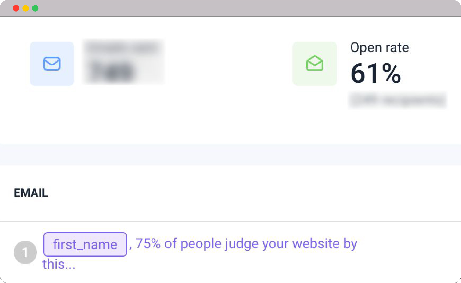 Subject line first name 75 of people judge your website by this