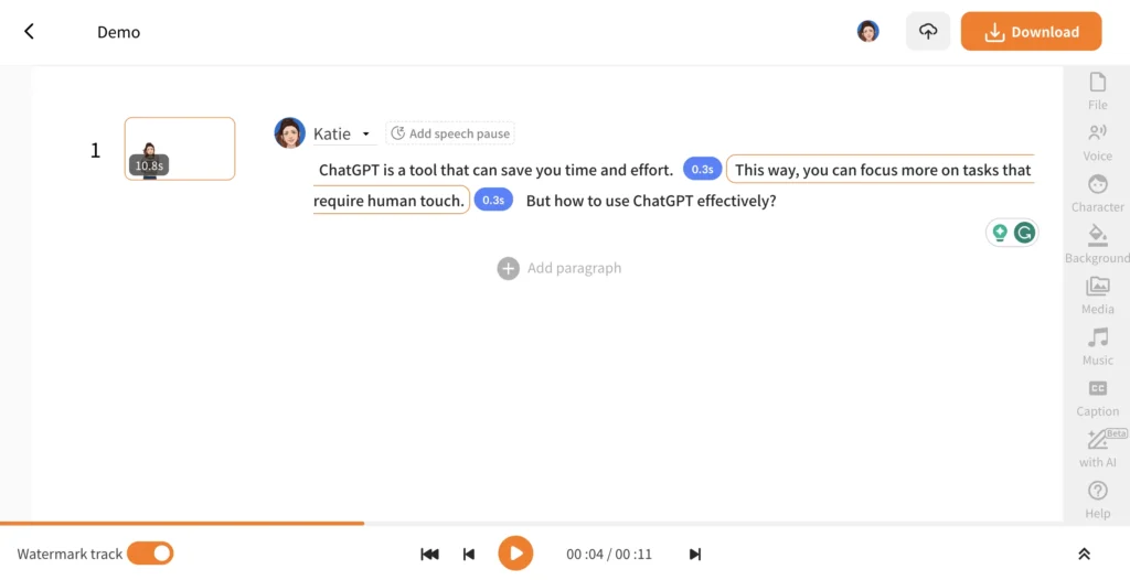 Typecast generating responses