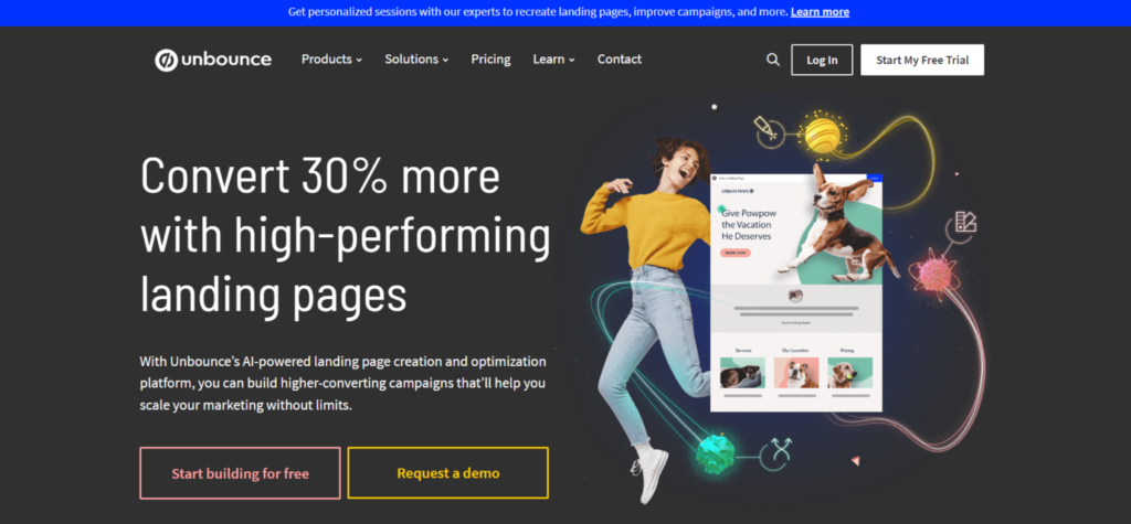 13 Best SaaS Marketing Tools for enhancing your Marketing Efforts 6 Unbounce SaaS Marketing Tool 1536x713 1