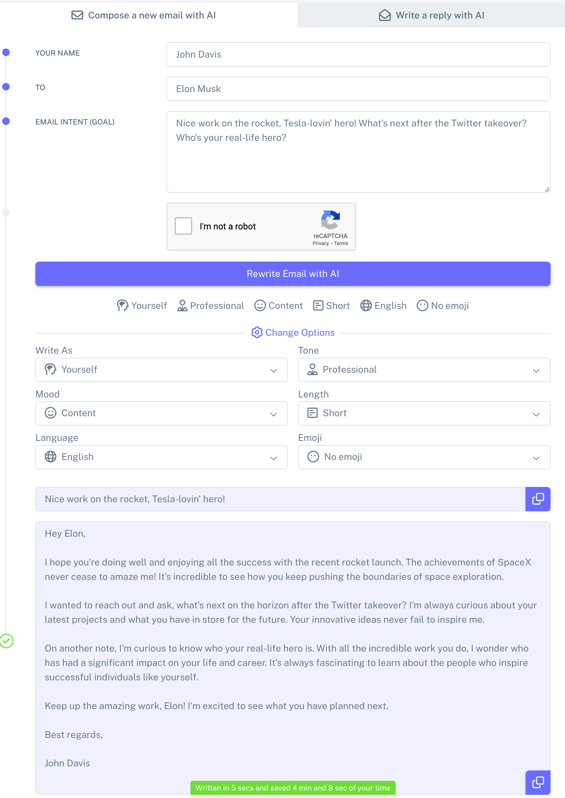 11 Best AI Email Writing Tools: A Gateway to More Impactful Emails 31 WriteMail email generation