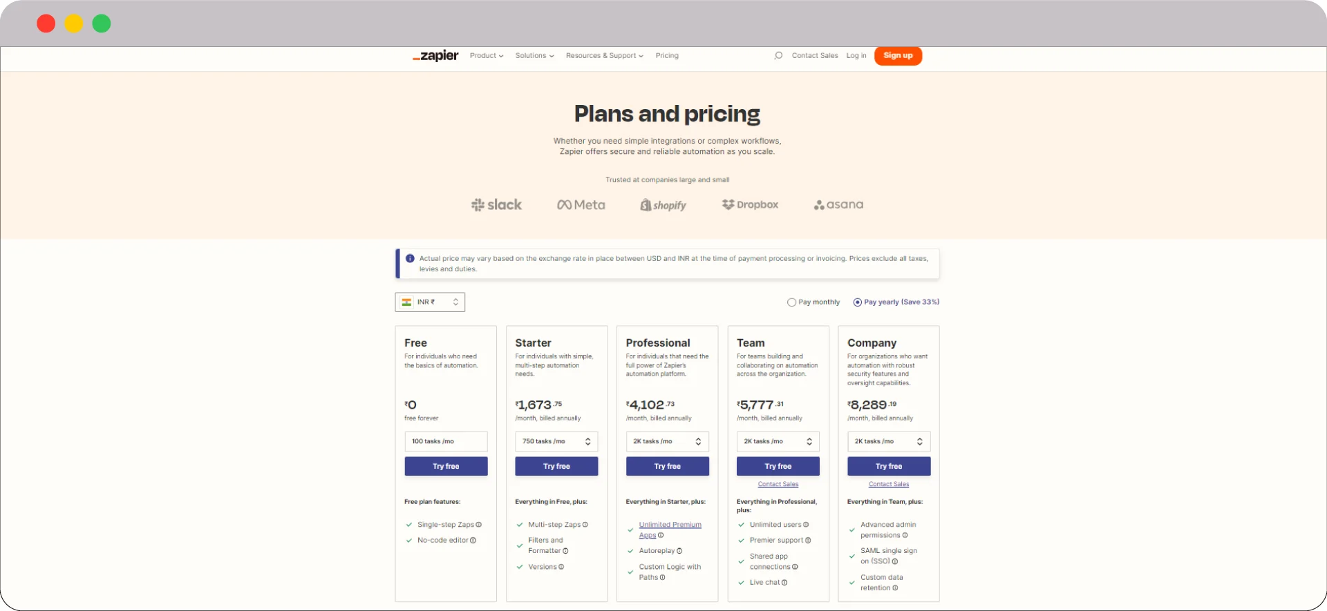 Demystify the SaaS Marketing Funnel: How it works and why it matters 10 Zapier pricing plans 1