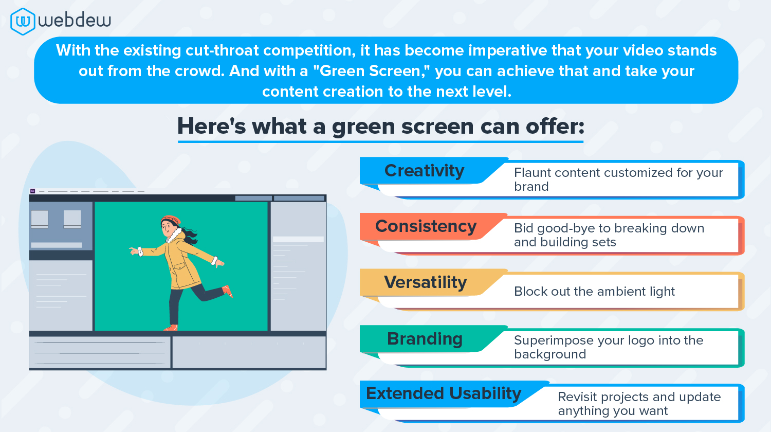 Find out how to edit a Green Screen Video in After Effects 1 benefits of green screen 1