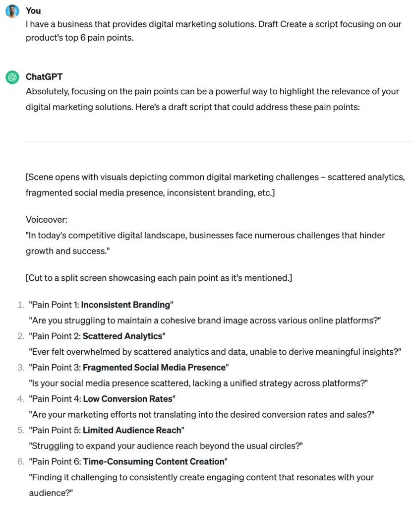chatgpt for video scripting