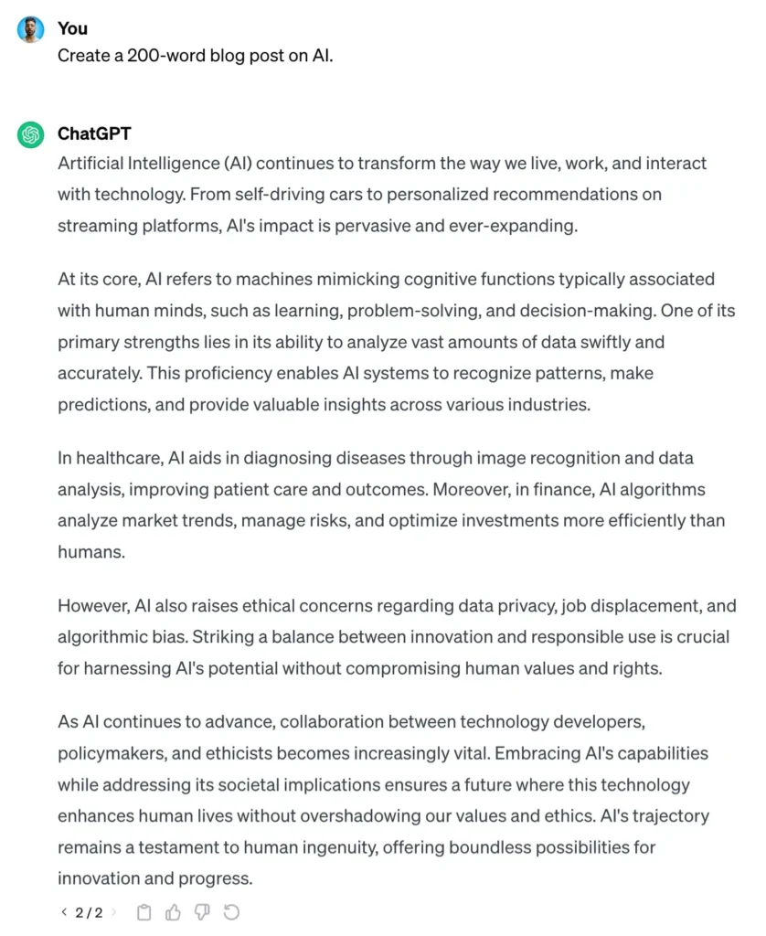 ChatGPT Review 2024: Revealing the truth about AI chatbot 2 chatgpt generating blog posts