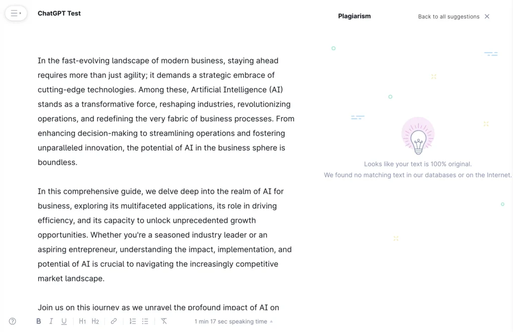 ChatGPT Review 2024: Revealing the truth about AI chatbot 8 chatgpt non plagiarised content
