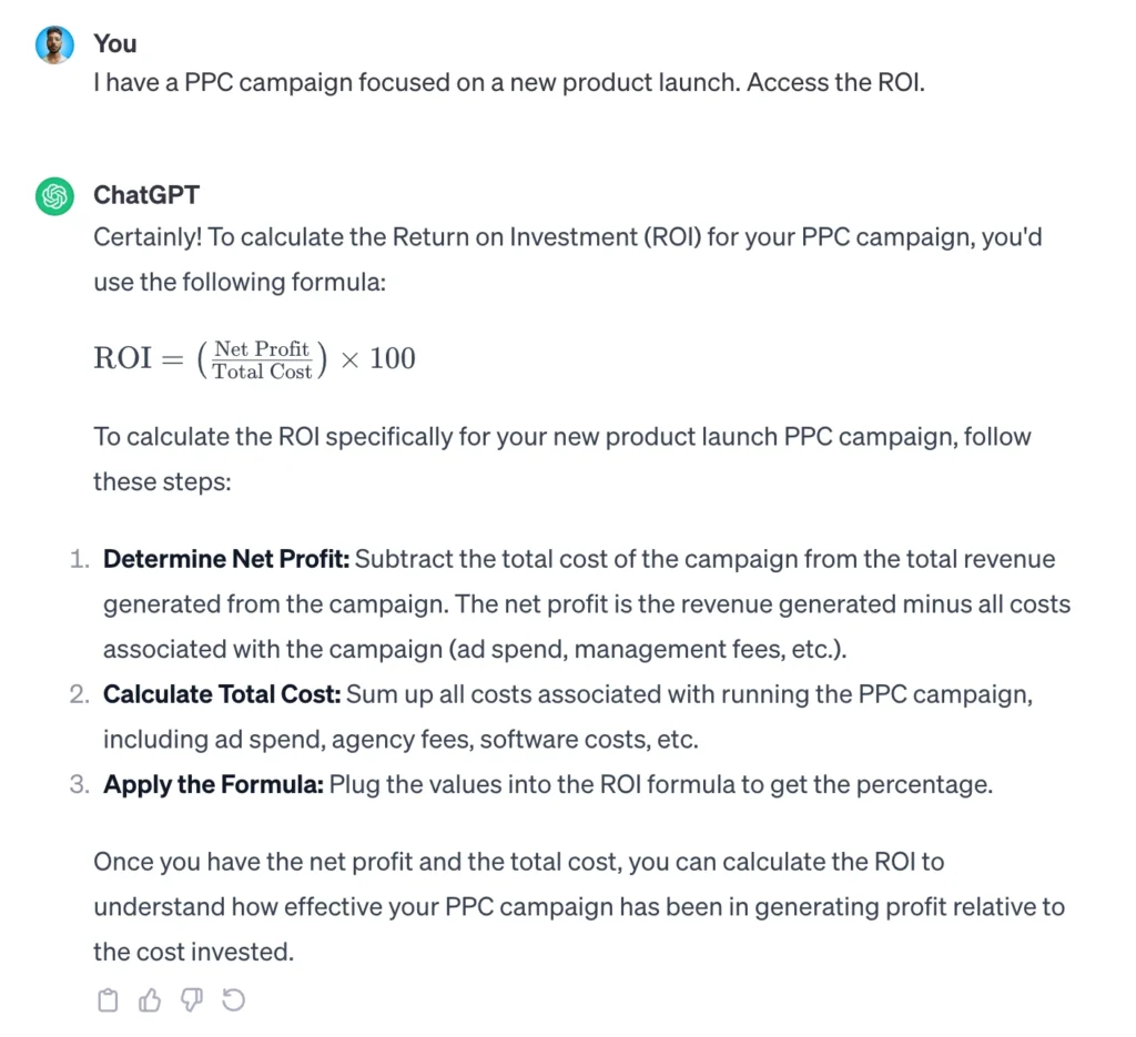 chatgpt prompts for PPC advertisement
