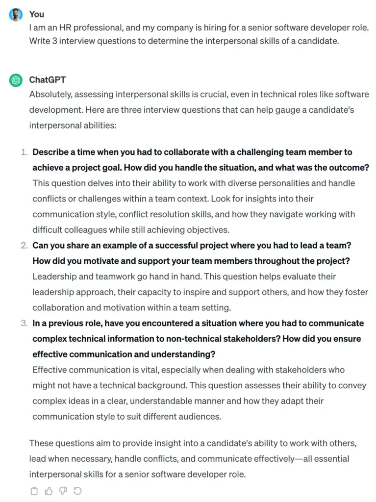 chatgpt prompts for human resource