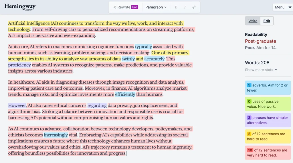 ChatGPT Review 2024: Revealing the truth about AI chatbot 5 chatgpt response checking hemingway