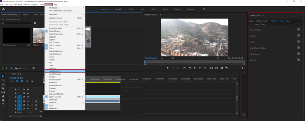Color grading vs color correction: Find the best way to fix your video 3 color correcting the footage 1536x612 1