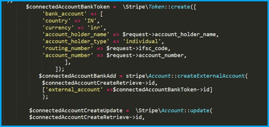 connect custom with external account