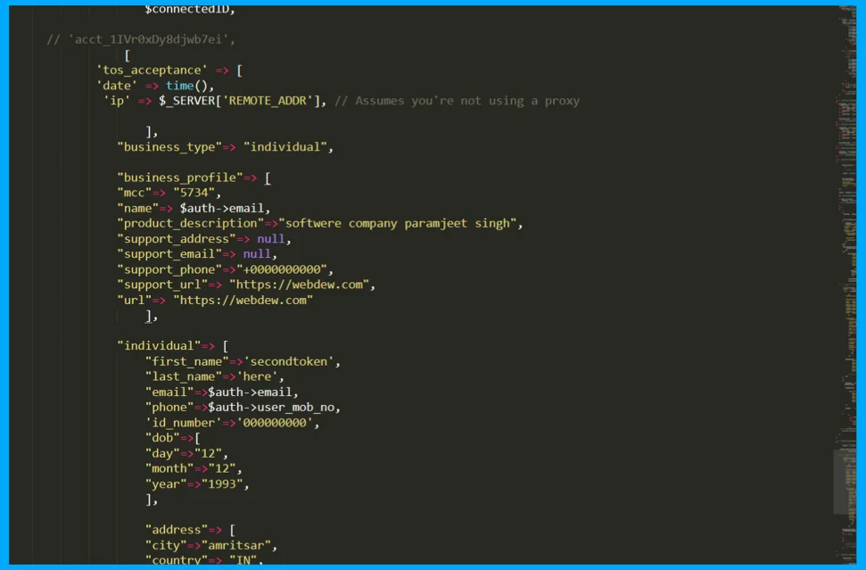 connected account acceptance