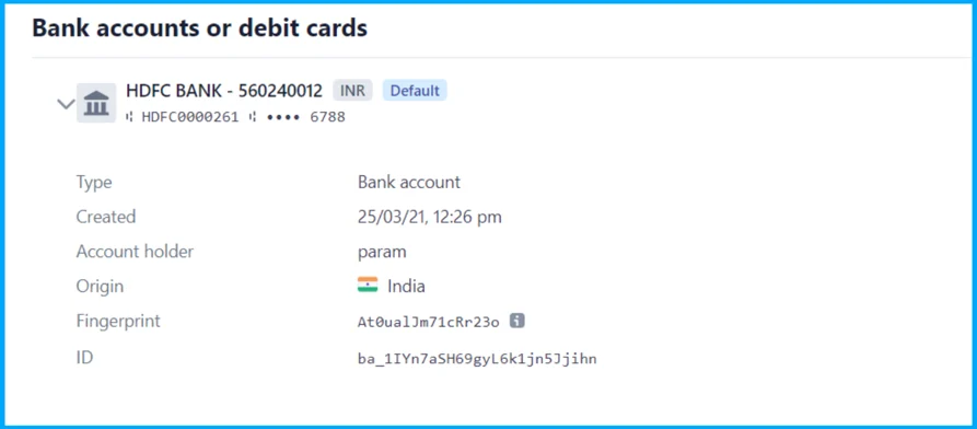 connected account payment