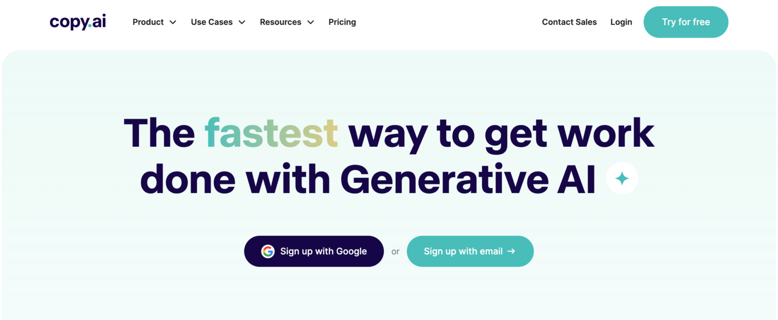 11 Best AI Email Writing Tools: A Gateway to More Impactful Emails 9 copyai 1536x632 1