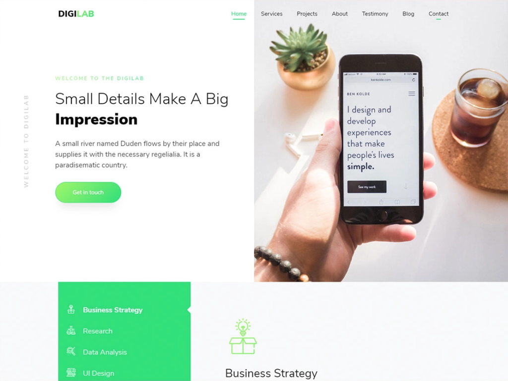 digilab responsive web design template