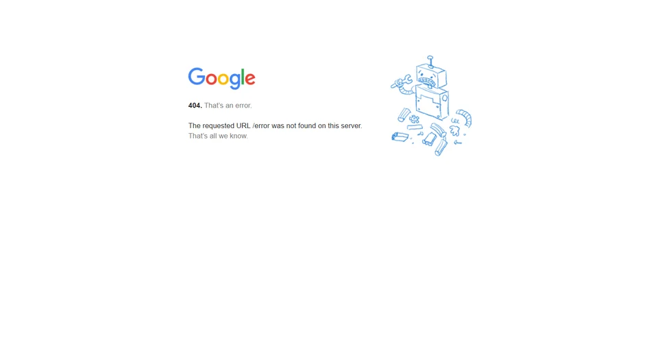 What is a 404 Page and How can you create one for your Website? 3 google 404 error page 1