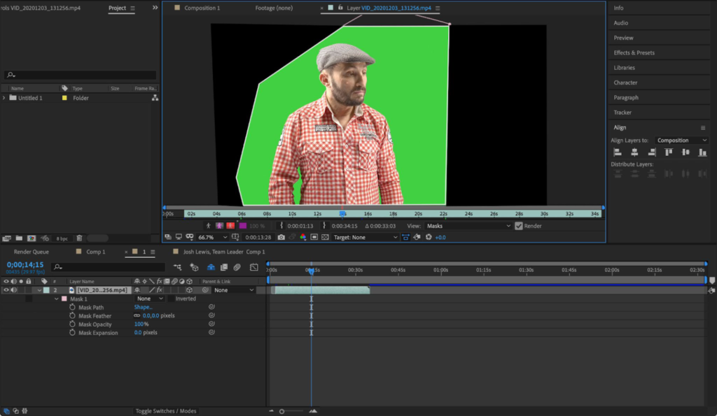 Find out how to edit a Green Screen Video in After Effects 4 masked image 1536x892 1