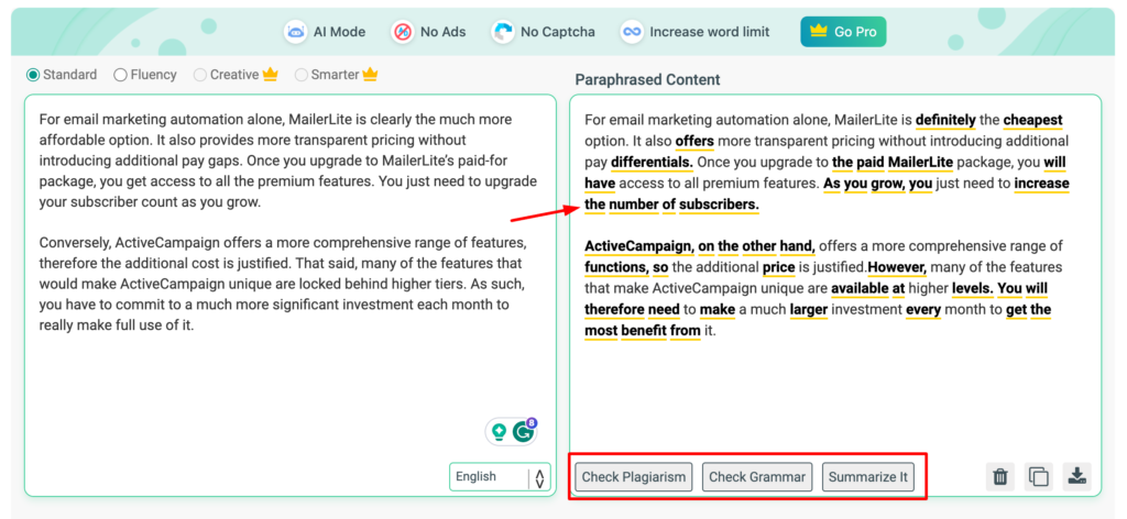 prepostseo paraphrased content