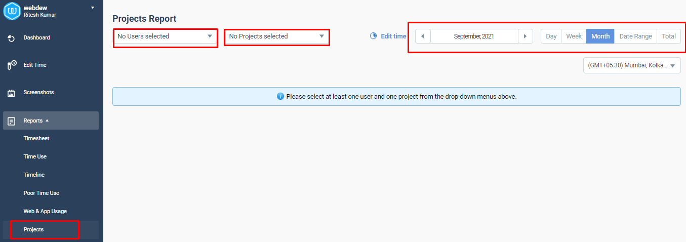 What is Reports Functionality in Time Doctor and how to use it? 3 project report