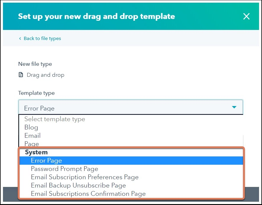 What is a 404 Page and How can you create one for your Website? 8 set up your new drag and drop template