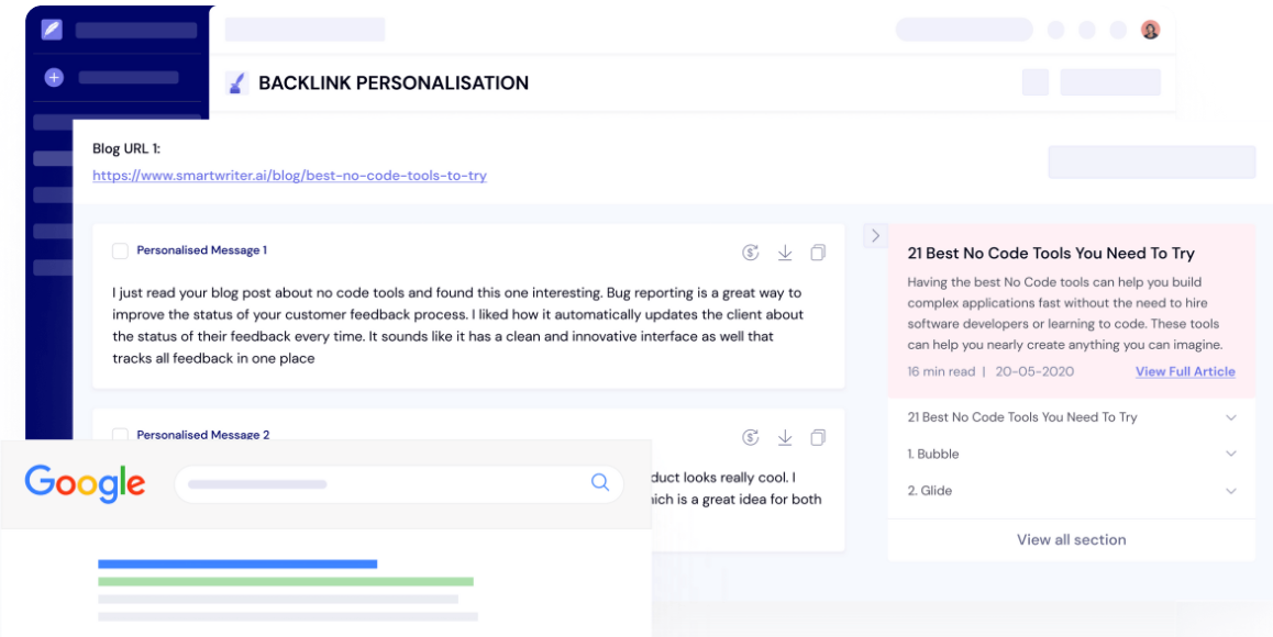 11 Best AI Email Writing Tools: A Gateway to More Impactful Emails 8 smartwriter backlink personalization