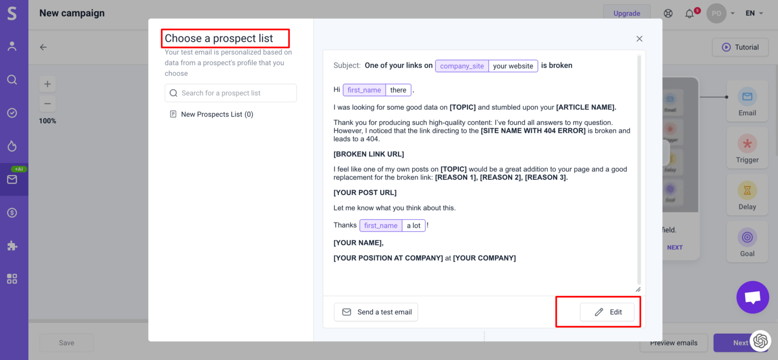 11 Best AI Email Writing Tools: A Gateway to More Impactful Emails 4 snovio choose the prospects list 1536x712 1