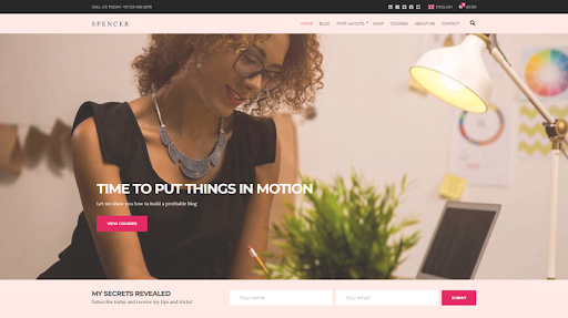 spencer wordpress theme