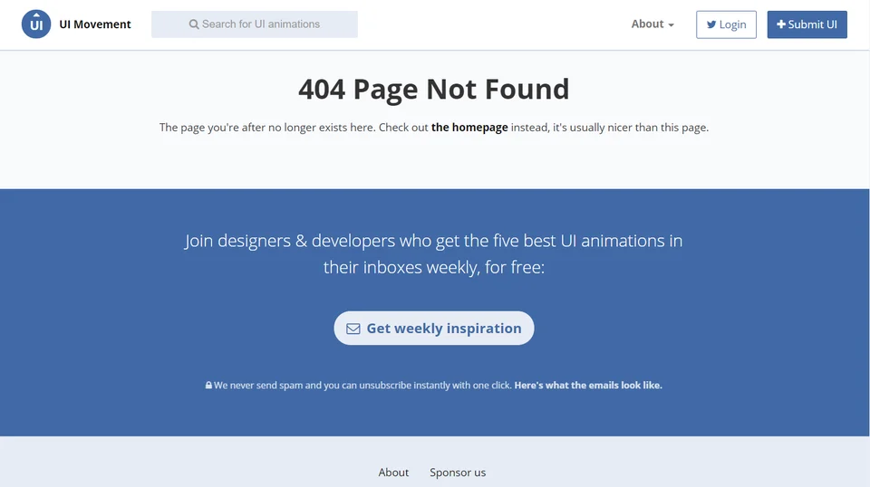 What is a 404 Page and How can you create one for your Website? 5 ui movement 404 error page