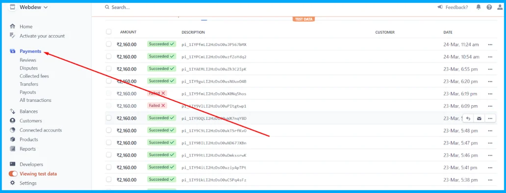 update payment status