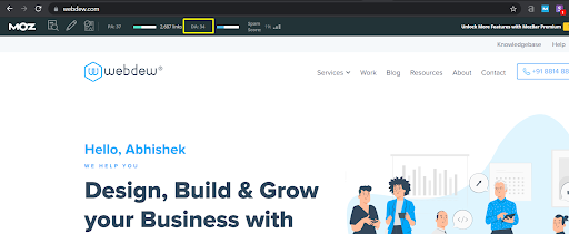 webdew Agency Updates August 2021 9 webdew domain authority