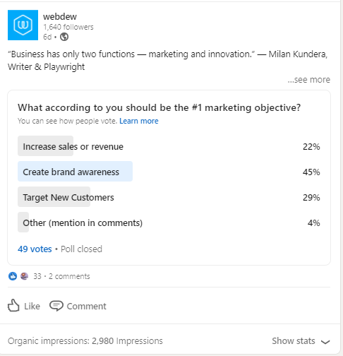 webdew Agency Updates August 2021 5 webdew post impressions