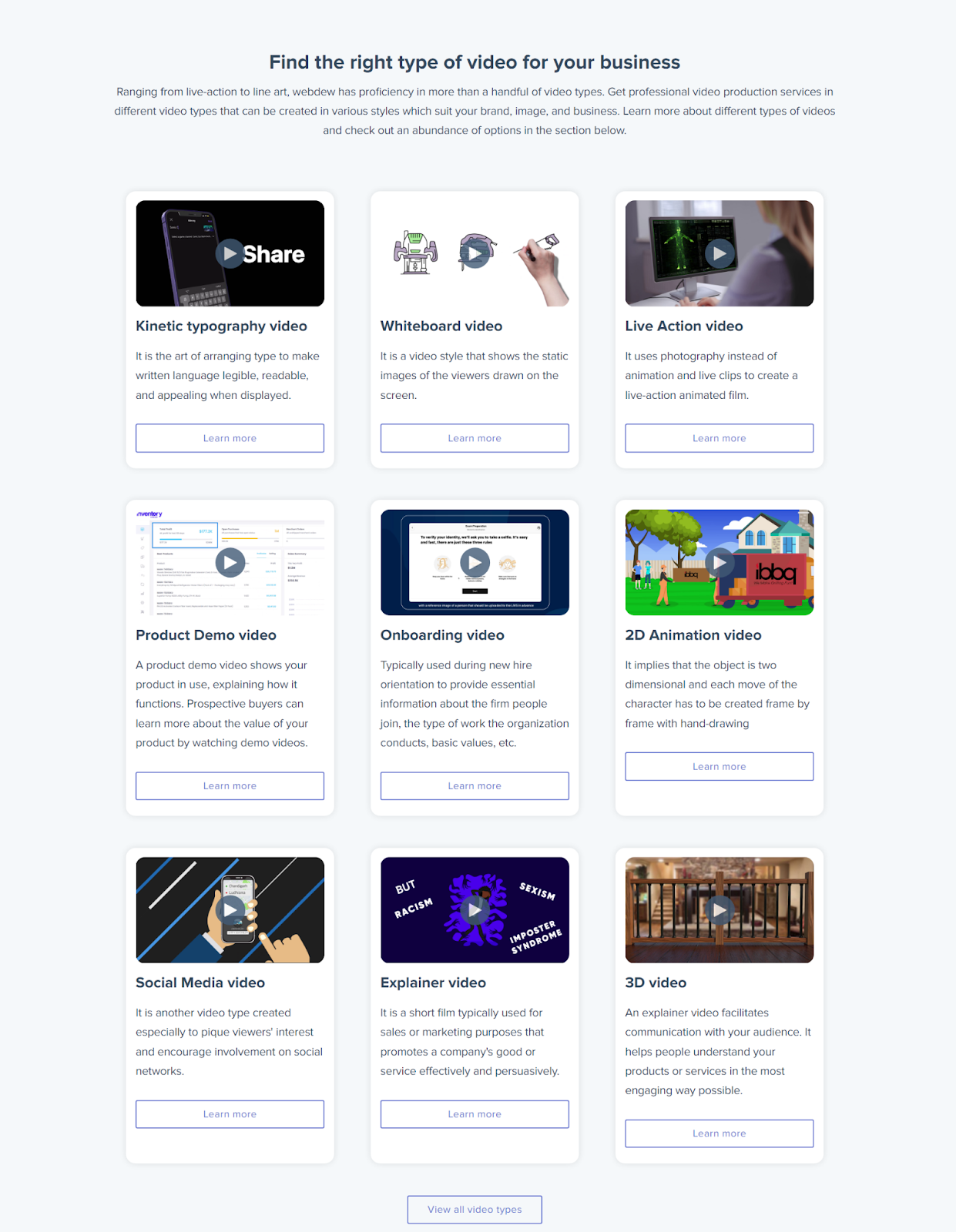 webdew video type module