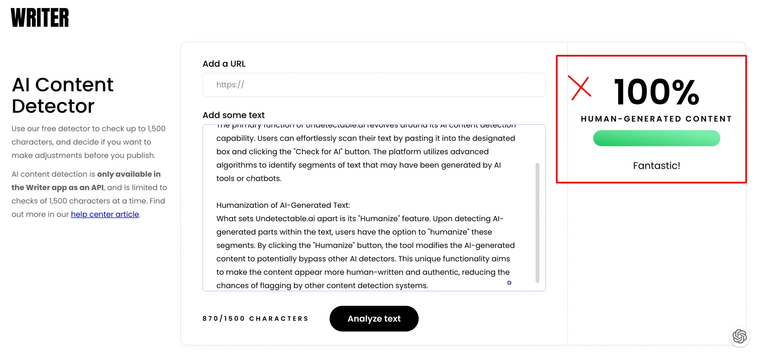 writer wrongly detected AI written content scaled