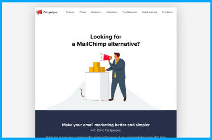 8 Landing Page Examples that will make you dump your old one 9 zoho
